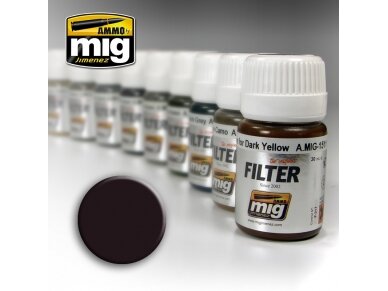 AMMO MIG - Filtras BROWN FOR DARK GREEN, 35ml, 1506