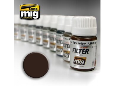 AMMO MIG - Filtras BROWN FOR DARK YELLOW, 35ml, 1511
