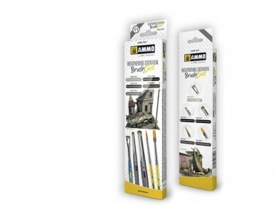 AMMO MIG - Brushes for Weathering Diorama Set (Набор кистей), 7611 1 AMMO MIG - Brushes for Weathering Diorama Set (Набор кистей), 7611 1
