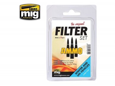 AMMO MIG - Weathering set FILTER SET FOR WINTER AND UN VEHICLES, 7450