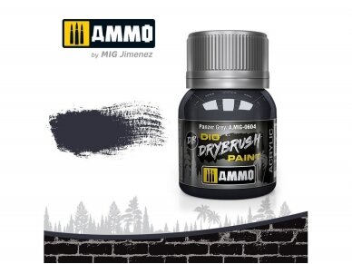 AMMO MIG - Эффект старения DRYBRUSH Panzer Grey, 40ml, 0604
