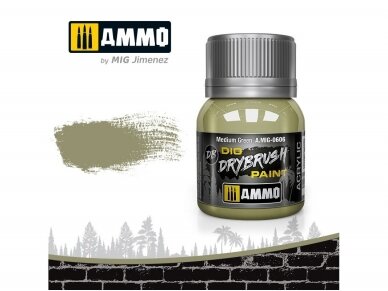 AMMO MIG - Weathering product DRYBRUSH Medium Green, 40ml, 0606