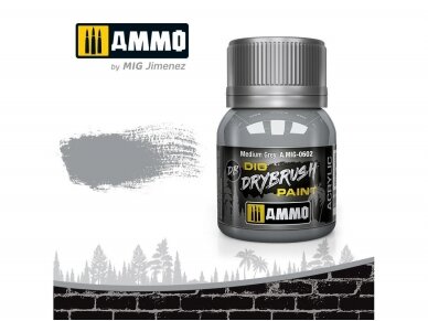 AMMO MIG - Weathering product DRYBRUSH Medium Grey, 40ml, 0602