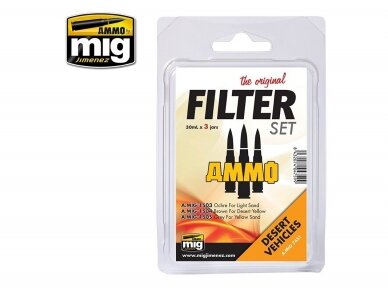 AMMO MIG - Sendinimo rinkinys FILTER SET FOR DESERT VEHICLES, 7451