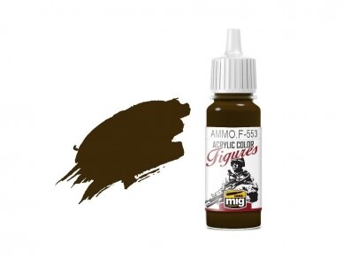 AMMO MIG - Acrylic paint for figures BURNT BROWN RED, 17ml, F553