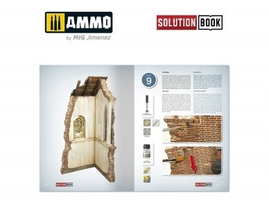 AMMO MIG - How to Paint Brick Buildings. Colors & Weathering System Solution Book (Multilingual), 6510 5