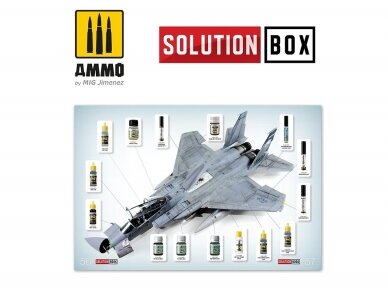 AMMO MIG - How To Paint USAF Navy Grey Fighters Solution Book (Multilingual), 6509 6