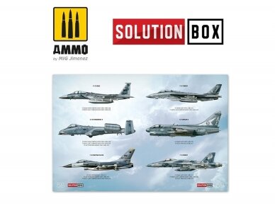 AMMO MIG - How To Paint USAF Navy Grey Fighters Solution Book (Multilingual), 6509 7