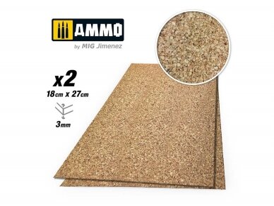 AMMO MIG - Korķa materiāls modelēšanai (vidēji graudains) 3mm, 8840