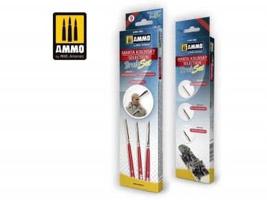 AMMO MIG - Marta Kolinsky Selection Brush Set (Teptukų komplektas), 7609