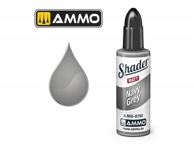 AMMO MIG - MATT SHADER краски Navy Grey, 10 ml, 0755 AMMO MIG - MATT SHADER краски Navy Grey, 10 ml, 0755