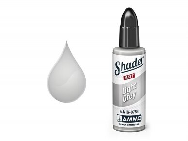 AMMO MIG - MATT SHADER краски Light Grey, 10 ml, 0754 1 AMMO MIG - MATT SHADER краски Light Grey, 10 ml, 0754 1