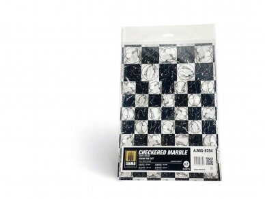 AMMO MIG - medžiaga modeliavimui Checkered Marble. Round die-cut for bases for wargames 8784 1