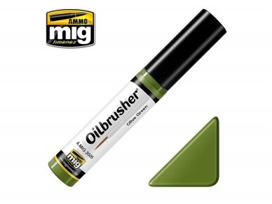 AMMO MIG - Sendinimo priemonė Oilbrusher - OLIVE GREEN, 3505 AMMO MIG - Sendinimo priemonė Oilbrusher - OLIVE GREEN, 3505