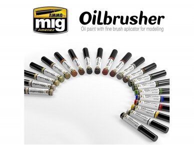 AMMO MIG - Novecošanas līdzeklis Oilbrusher - OLIVE GREEN, 3505 2