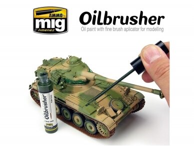 AMMO MIG - Novecošanas līdzeklis Oilbrusher - OLIVE GREEN, 3505 4