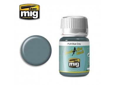 AMMO MIG - Sendinimo priemonė PANEL LINE WASH BLUE GREY, 35ml, 1613 AMMO MIG - Sendinimo priemonė PANEL LINE WASH BLUE GREY, 35ml, 1613