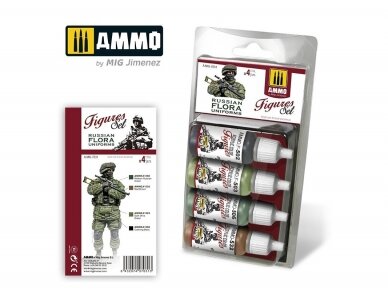 AMMO MIG - Acrylic paint set RUSSIAN FLORA UNIFORMS. FIGURES SET, 7031