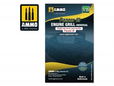 AMMO MIG - Panzer III engine grilles universal, 1/35, 8088 1