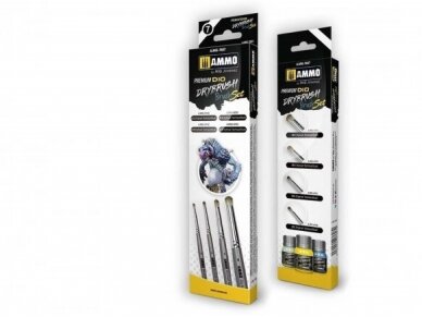 AMMO MIG - Premium Dio Drybrush Set (Teptukų komplektas), 7607 1