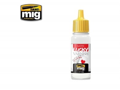 AMMO MIG - SATIN LUCKY VARNISH pusiau matinis akrilinis lakas, 17ml, 2056