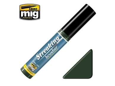 AMMO MIG - Weathering product STREAKINGBRUSHER Green-Grey Grime 1256