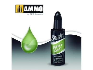 AMMO MIG - Shader krāsas Military Green, 10 ml, 0865