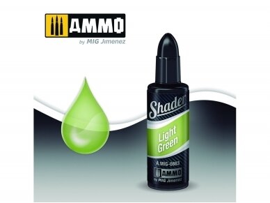AMMO MIG - Shader krāsas Light Green, 10 ml, 0863