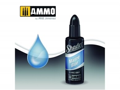 AMMO MIG - Shader krāsas Marine Blue, 10 ml, 0861