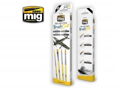 AMMO MIG - PANEL LINES AND FADING BRUSH SET, 7605