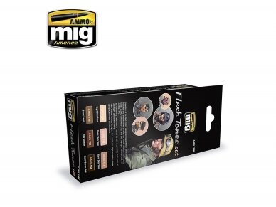 AMMO MIG - Acrylic paint set FLESH TONES SET, 7168 1