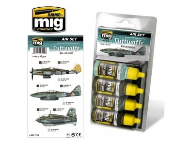 AMMO MIG - Acrylic paint set LUFTWAFFE WWII LATE COLORS, 7209