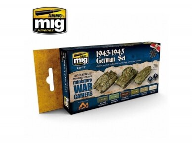 AMMO MIG - Acrylic paint set WARGAME 1943-1945 GERMAN SET, 7117