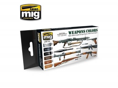 AMMO MIG - Acrylic paint set WEAPONS COLORS, 7123