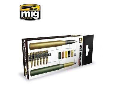 AMMO MIG - Acrylic paint set WWII AMMUNITION COLORS, 7124 1