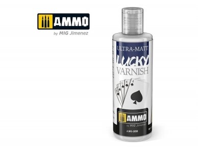 AMMO MIG - Ypač matinis akrilinis lakas ULTRA-MATT LUCKY VARNISH, 60ml, 2050 AMMO MIG - Ypač matinis akrilinis lakas ULTRA-MATT LUCKY VARNISH, 60ml, 2050