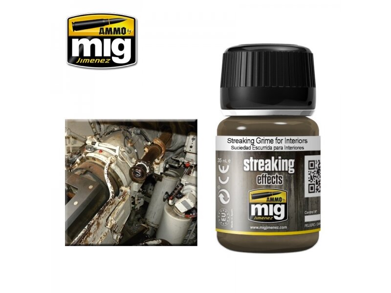 AMMO MIG - Weathering product STREAKING GRIME FOR INTERIORS, 35ml, 1200 AMMO MIG - Weathering product STREAKING GRIME FOR INTERIORS, 35ml, 1200