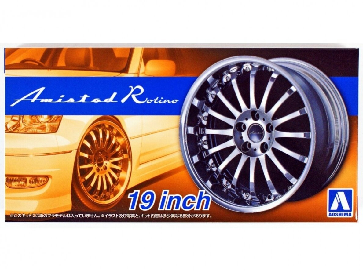 Aoshima - Riteņu komplekts Amistad Rotino 19", 1/24, 05527 Aoshima - Riteņu komplekts Amistad Rotino 19", 1/24, 05527