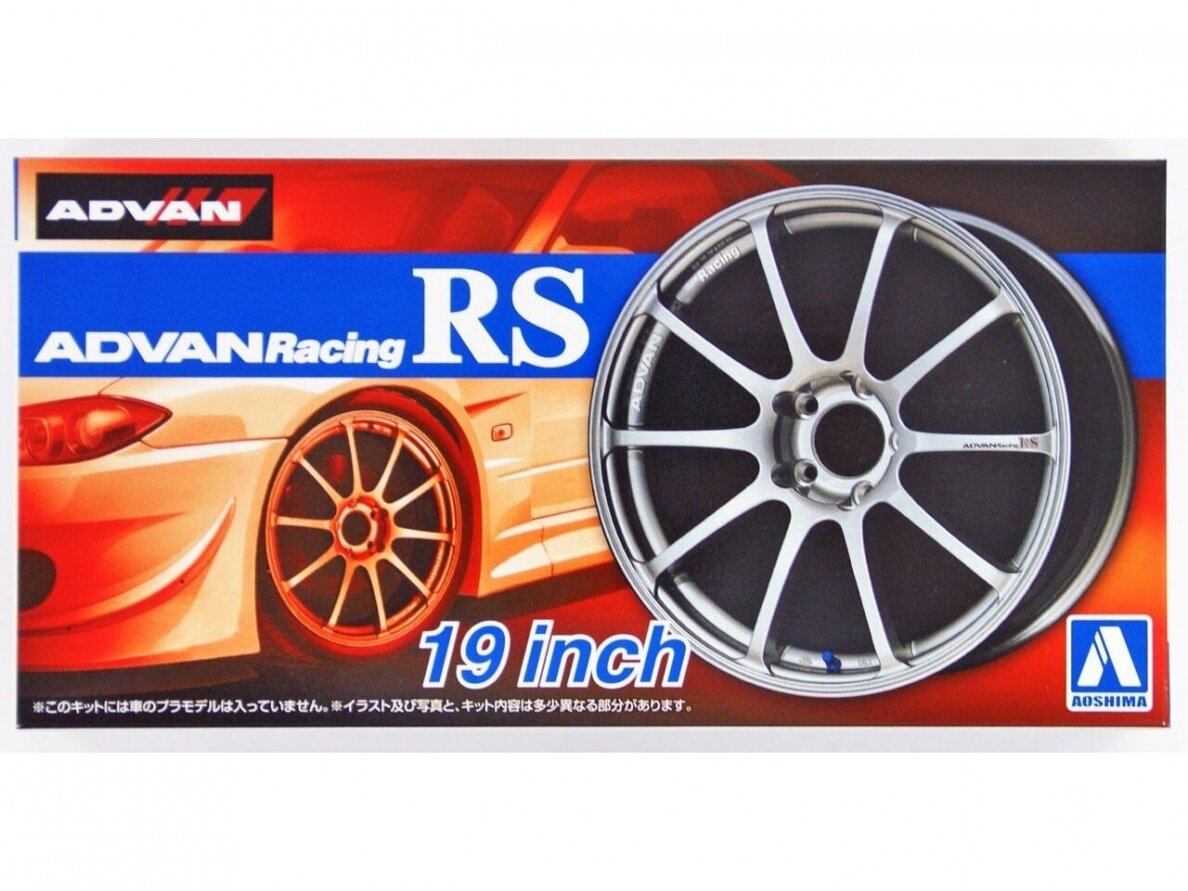 Aoshima - Riteņu komplekts Advan Racing RS 19", 1/24, 05378 Aoshima - Riteņu komplekts Advan Racing RS 19", 1/24, 05378