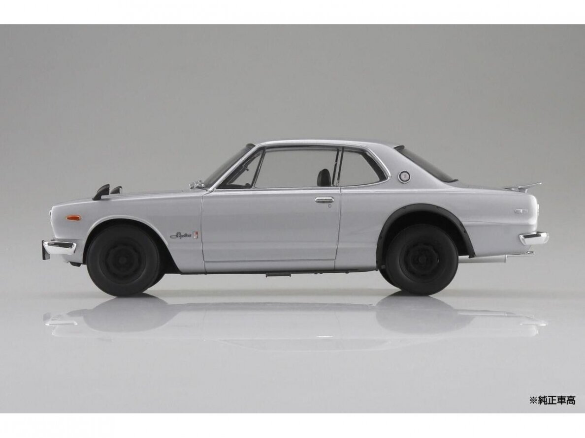 Aoshima - Snap Car KPGC10 Nissan Skyline HT 2000GT-R 1970 Silver, 1/24, 06589 3 Aoshima - Snap Car KPGC10 Nissan Skyline HT 2000GT-R 1970 Silver, 1/24, 06589 3