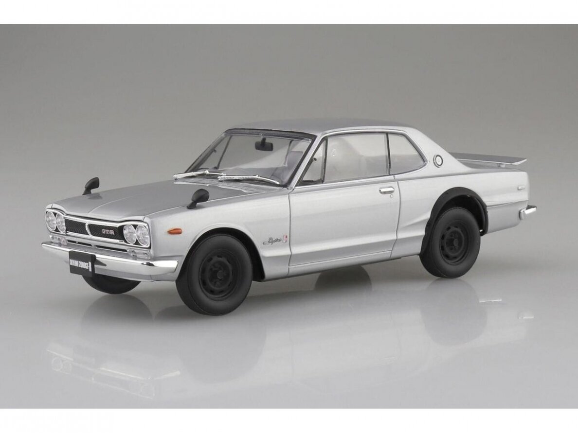 Aoshima - Snap Car KPGC10 Nissan Skyline HT 2000GT-R 1970 Silver, 1/24, 06589 1 Aoshima - Snap Car KPGC10 Nissan Skyline HT 2000GT-R 1970 Silver, 1/24, 06589 1