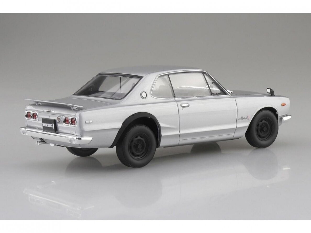 Aoshima - Snap Car KPGC10 Nissan Skyline HT 2000GT-R 1970 Silver, 1/24, 06589 2 Aoshima - Snap Car KPGC10 Nissan Skyline HT 2000GT-R 1970 Silver, 1/24, 06589 2