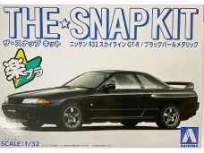 Aoshima - The Snap Kit Nissan R32 Skyline GT-R / Black Pearl Metallic, 1/32, 06355 Aoshima - The Snap Kit Nissan R32 Skyline GT-R / Black Pearl Metallic, 1/32, 06355