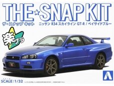 Aoshima - The Snap Kit Nissan R34 Skyline GT-R / Bay Side Blue, 1/32, 06250