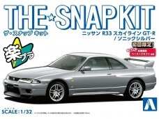 Aoshima - The Snap Kit Nissan R33 Skyline GT-R Sonic Silver, 1/32, 06457