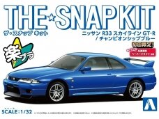 Aoshima - The Snap Kit Nissan R33 Skyline GT-R Championship Blue, 1/32, 06458