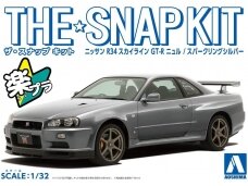 Aoshima - The Snap Kit Nissan R34 Skyline GT-R Nür / Sparkling Silver, 1/32, 06254