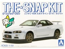 Aoshima - The Snap Kit Nissan R34 Skyline GT-R / White, 1/32, 06251