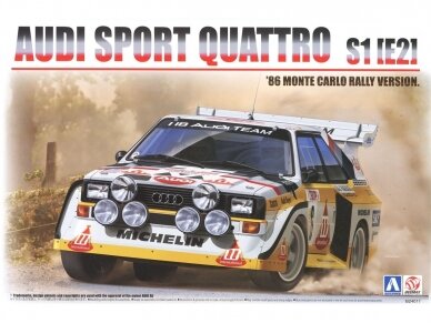 Beemax - Audi Sport Quattro S1 E2 Monte Carlo Rally 1986 su priedais, 1/24, B24017, E24017
