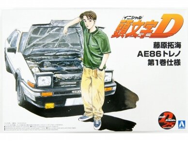 Aoshima - Initial D Takumi Fujiwara Toyota Sprinter Trueno AE86 Comic Version, 1/24, 05960